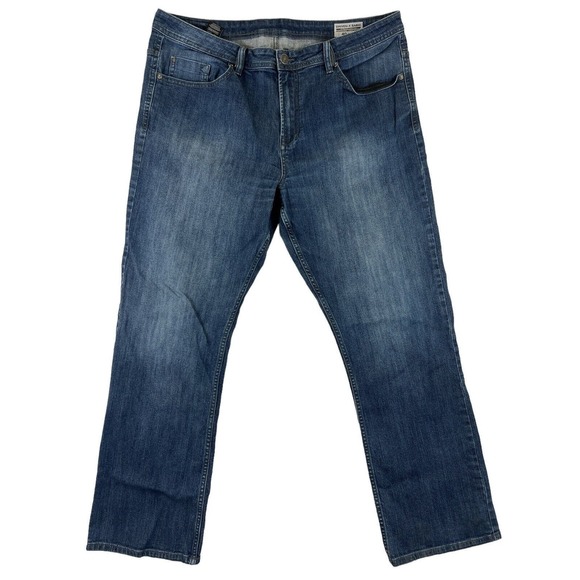 Buffalo Driven-X Basic Straight Stretch Men Navy‎ Blue Denim Jeans Sz 40x32 - Picture 1 of 6